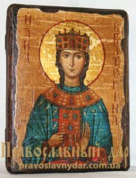 Икона под старину «Екатерина Александрийская» - фото
